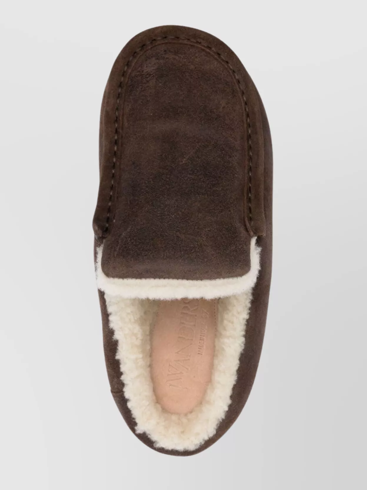 Jw Anderson Round Toe Suede Loafers With Rubber Sole