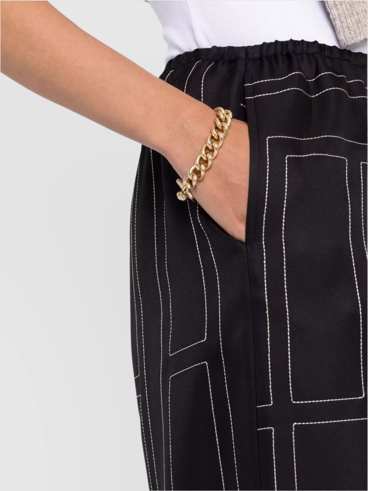 Totême Silk Monogram Pajama Trousers