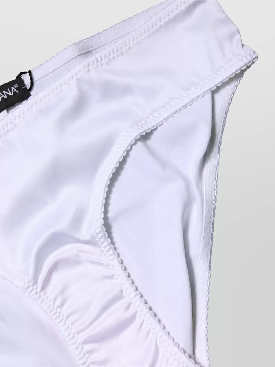 Dolce&Gabbana Silk Mid-Rise Brief Bikini Bottoms