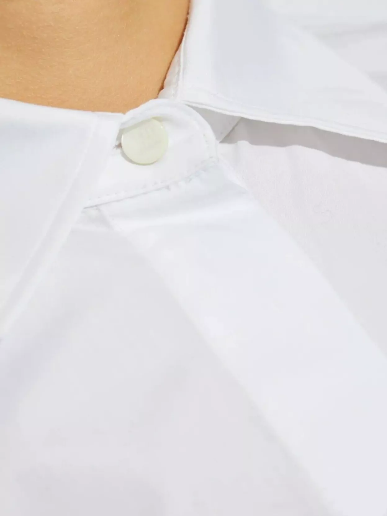 Max Mara Shortened Silhouette With Elastic Waist And French Collar In White