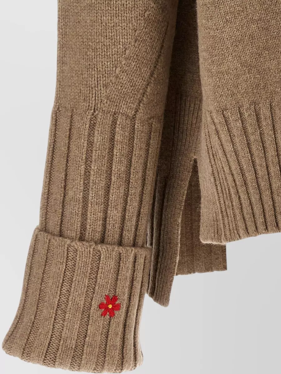 Tory Burch Wool Relaxed-Fit Crew-Neck Sweater