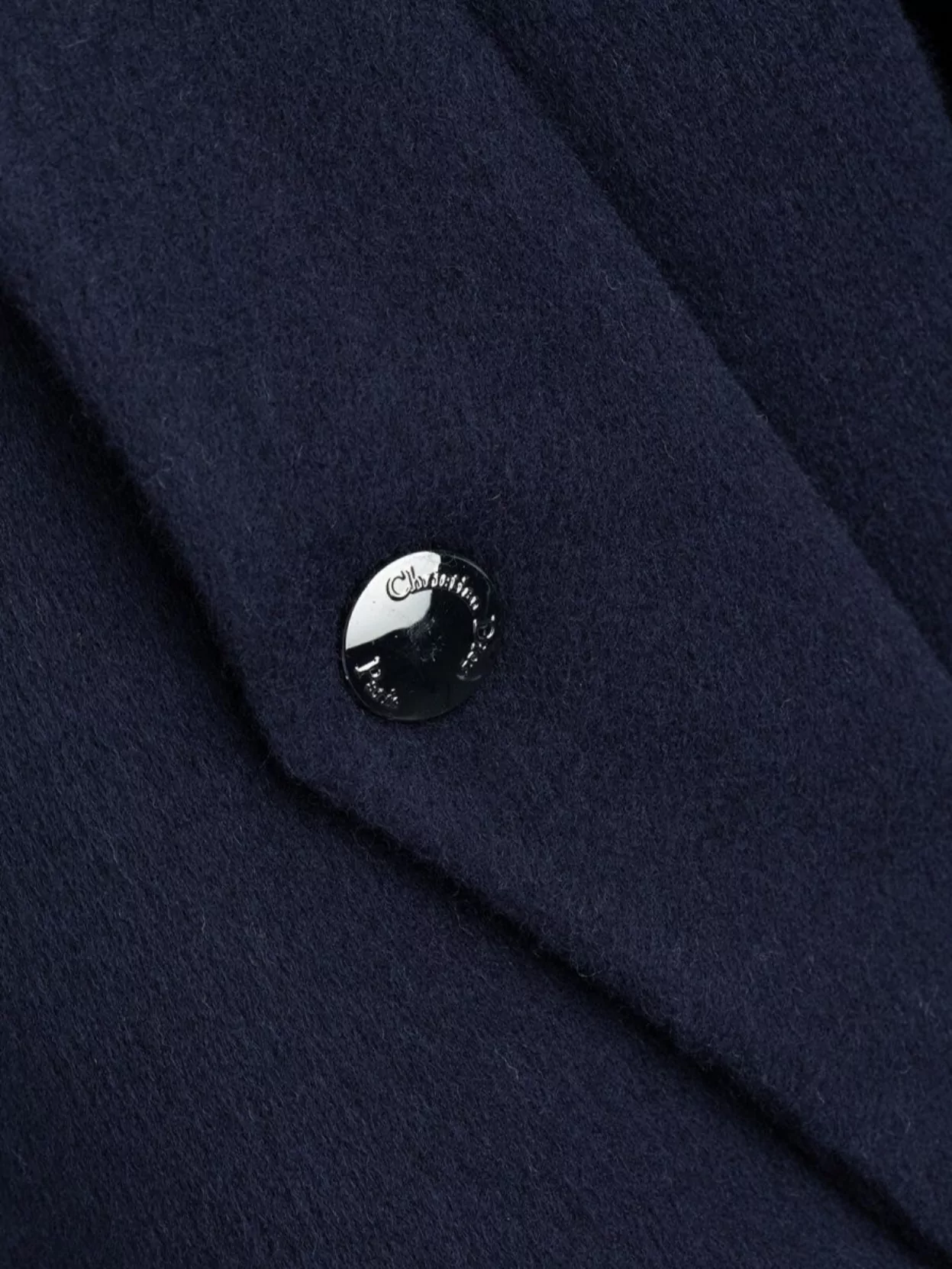 Christian Dior Ribbed Cuffs High Collar Button Detailing