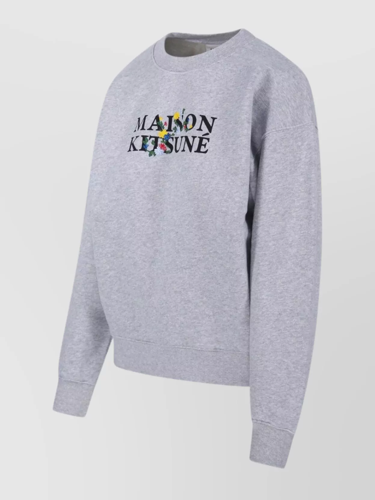 Shop Maison Kitsuné Flowers Crew Neck Sweatshirt Comfort
