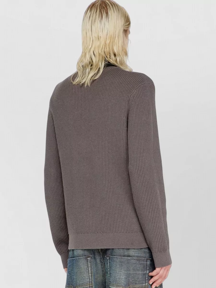 Diesel Ribbed Half-Zip High-Neck Sweater