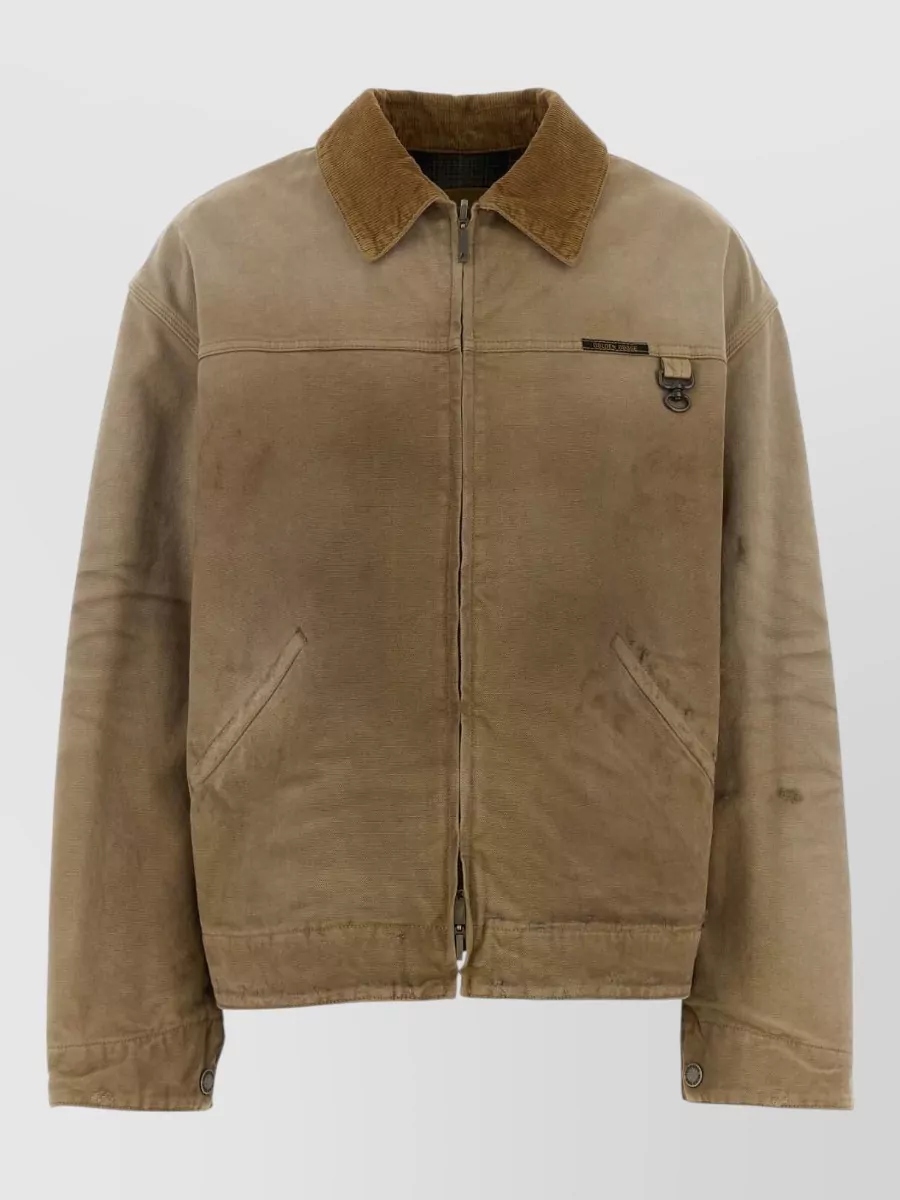 Golden Goose cotton reversible checked single breasted coat