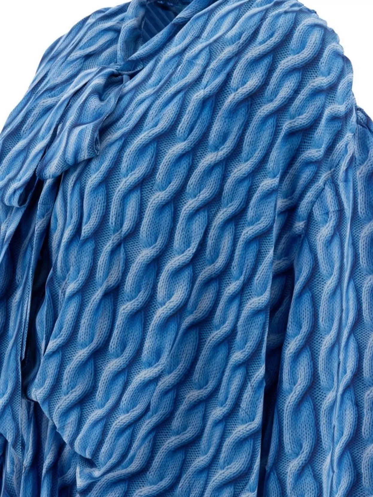 Balenciaga Draped Long Sleeve Dress With Bow Detail