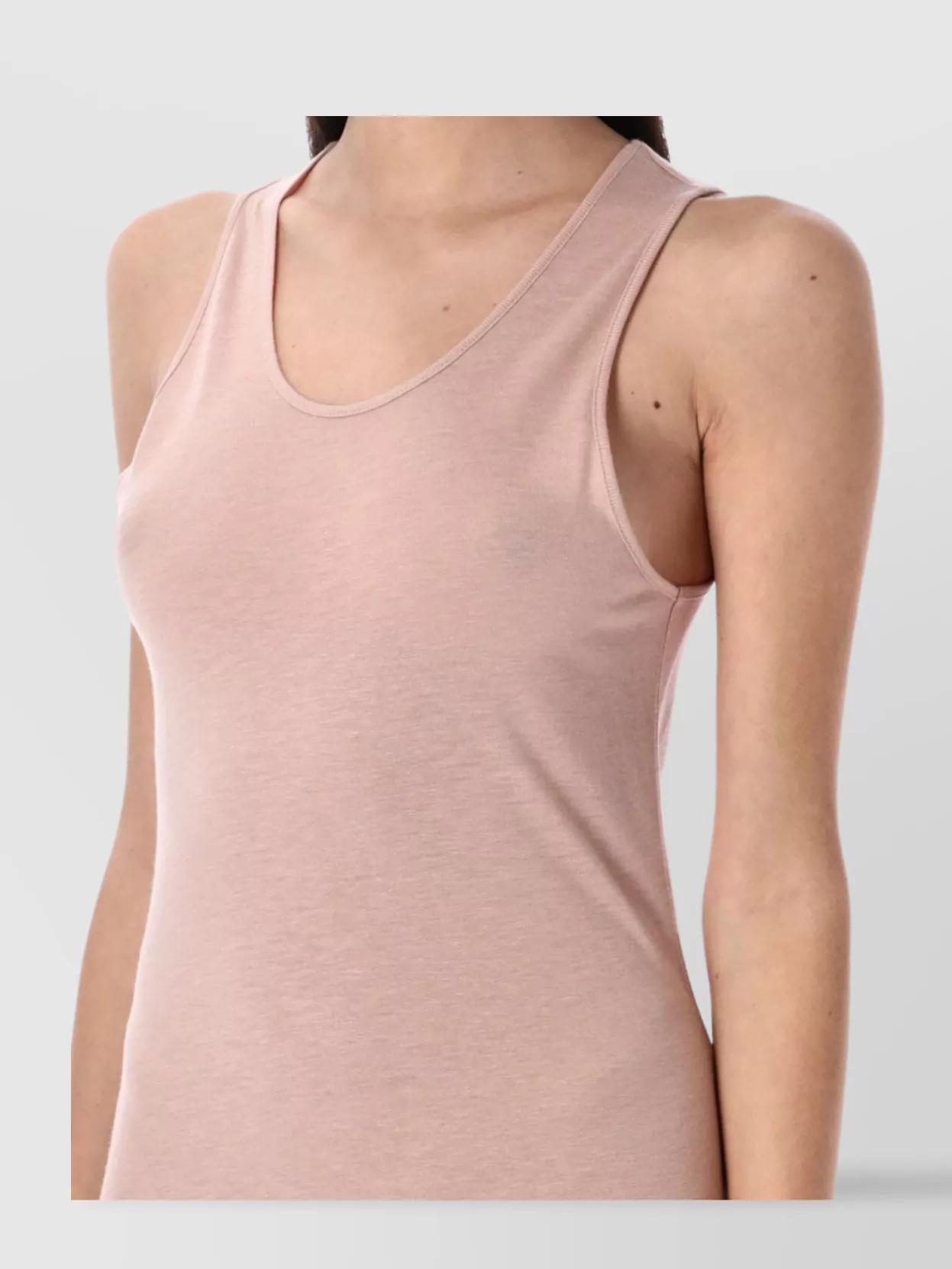 Loulou Long Scoop Neck Slim Fit Dress