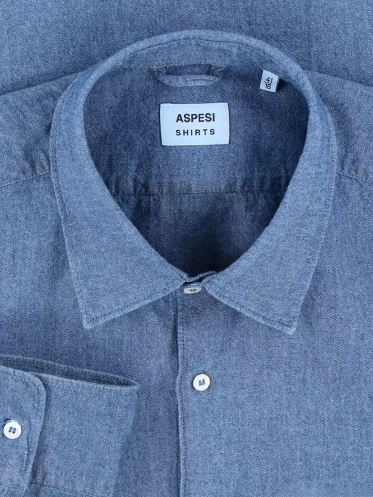 Aspesi Collared Shirt With Pocket And Button Cuffs