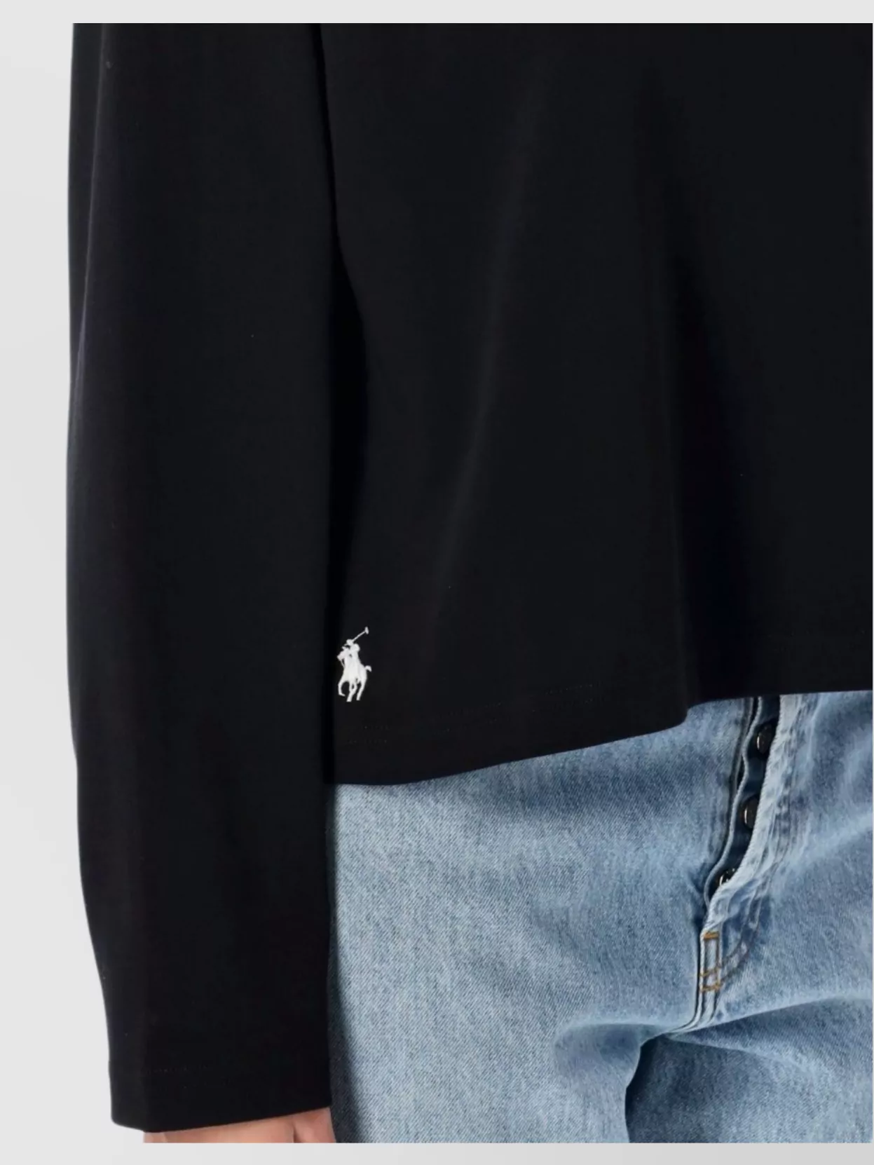 Polo Ralph Lauren Heavy Cotton Crop Crew Neck Long Sleeves