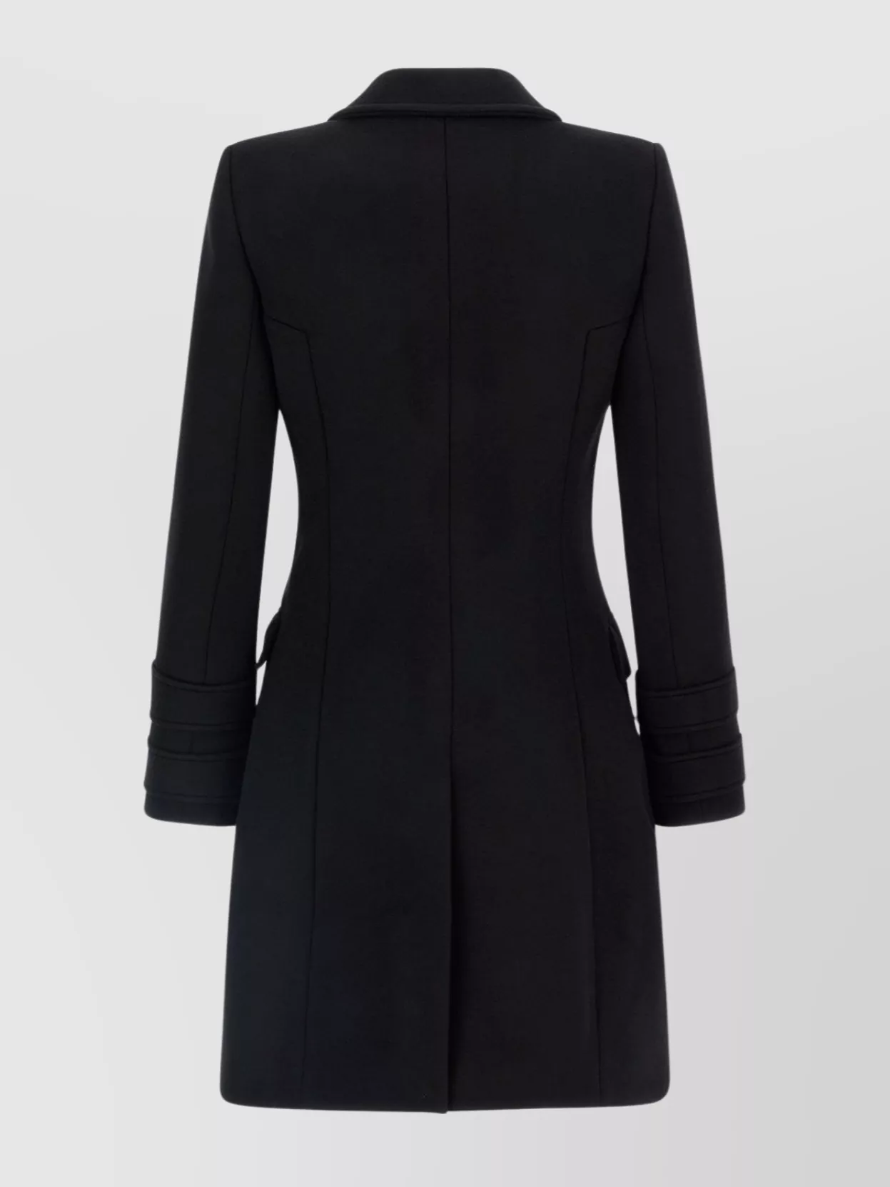 Balmain 10 Buttons Coat In Virgin Wool And Cashmere Women In Black