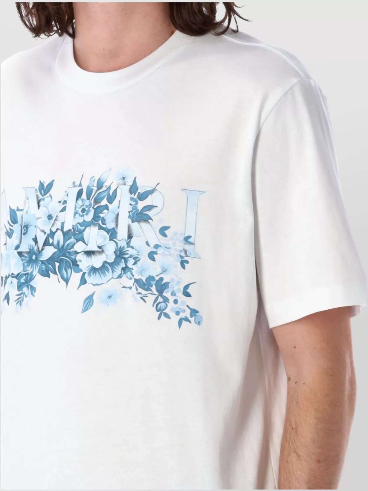 Amiri Floral garden crew neck t-shirt | The Fashion Square