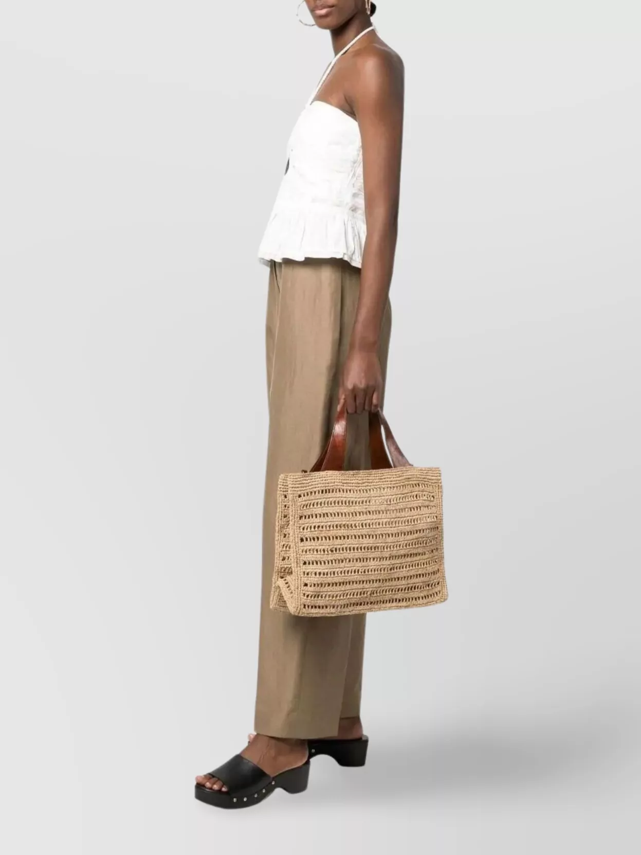 Ibeliv Dual Handle Open Weave Tote Bag