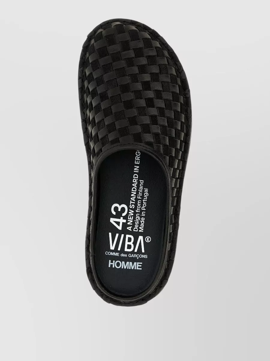 Comme Des Garçons Leather Slip-On Sabots