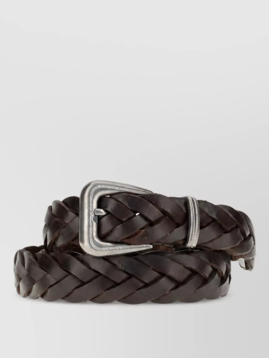 Brunello Cucinelli woven leather belt