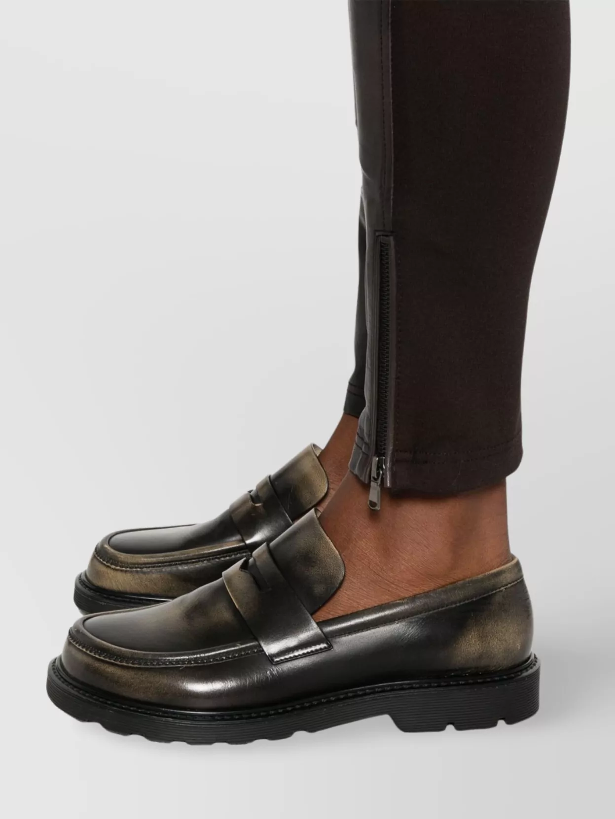 Parosh Leggings With Panelled Design And Ankle Zips