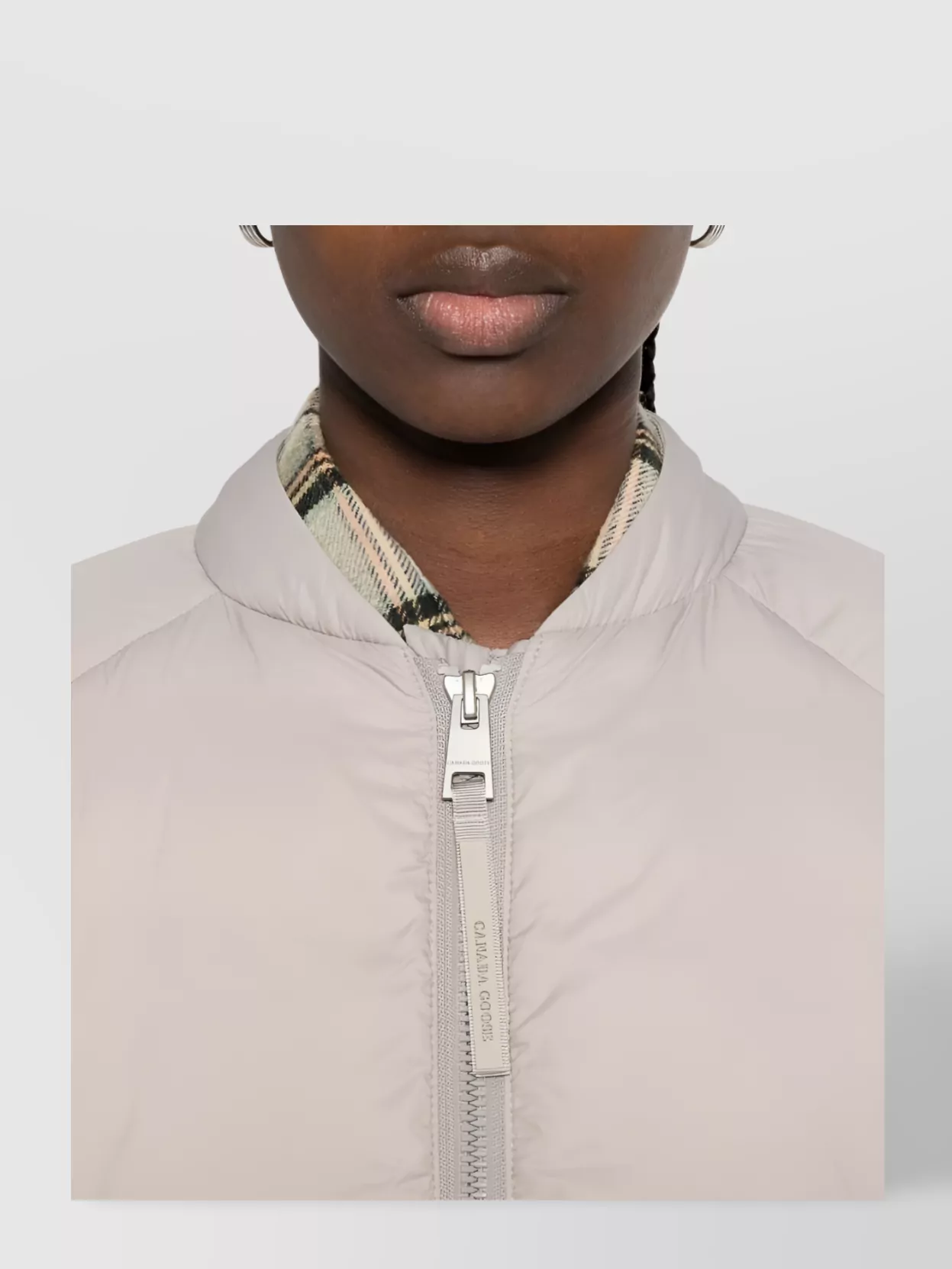 Canada Goose Quilted Bomber Jacket Featuring Long Sleeves