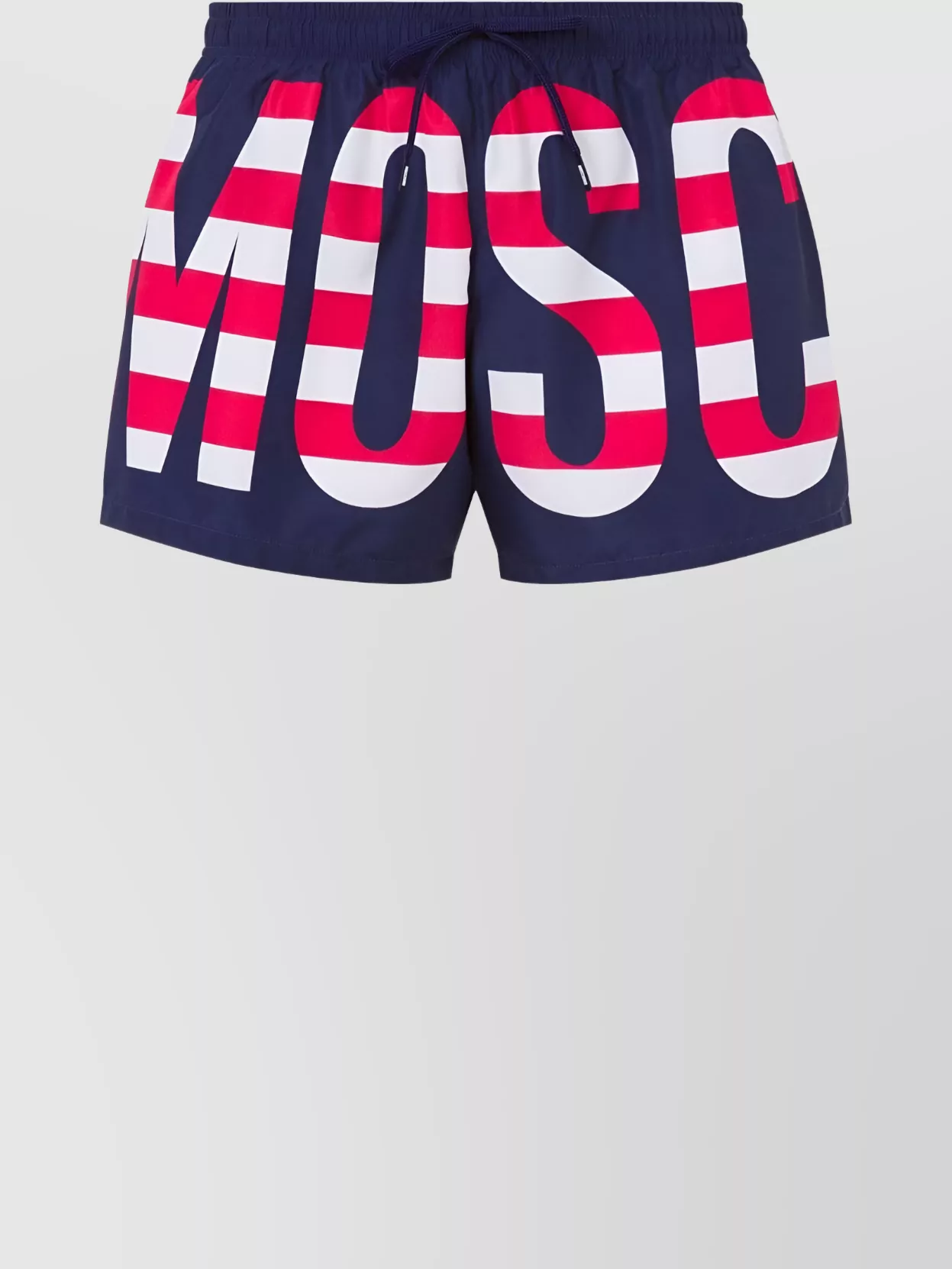 Moschino Striped Drawstring Waist Swimwear