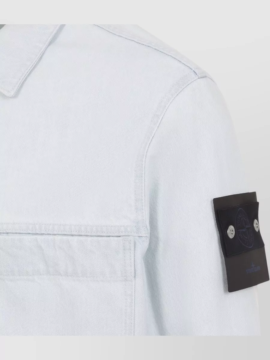 Stone Island Point Collar Jacket Long Sleeves Buttons