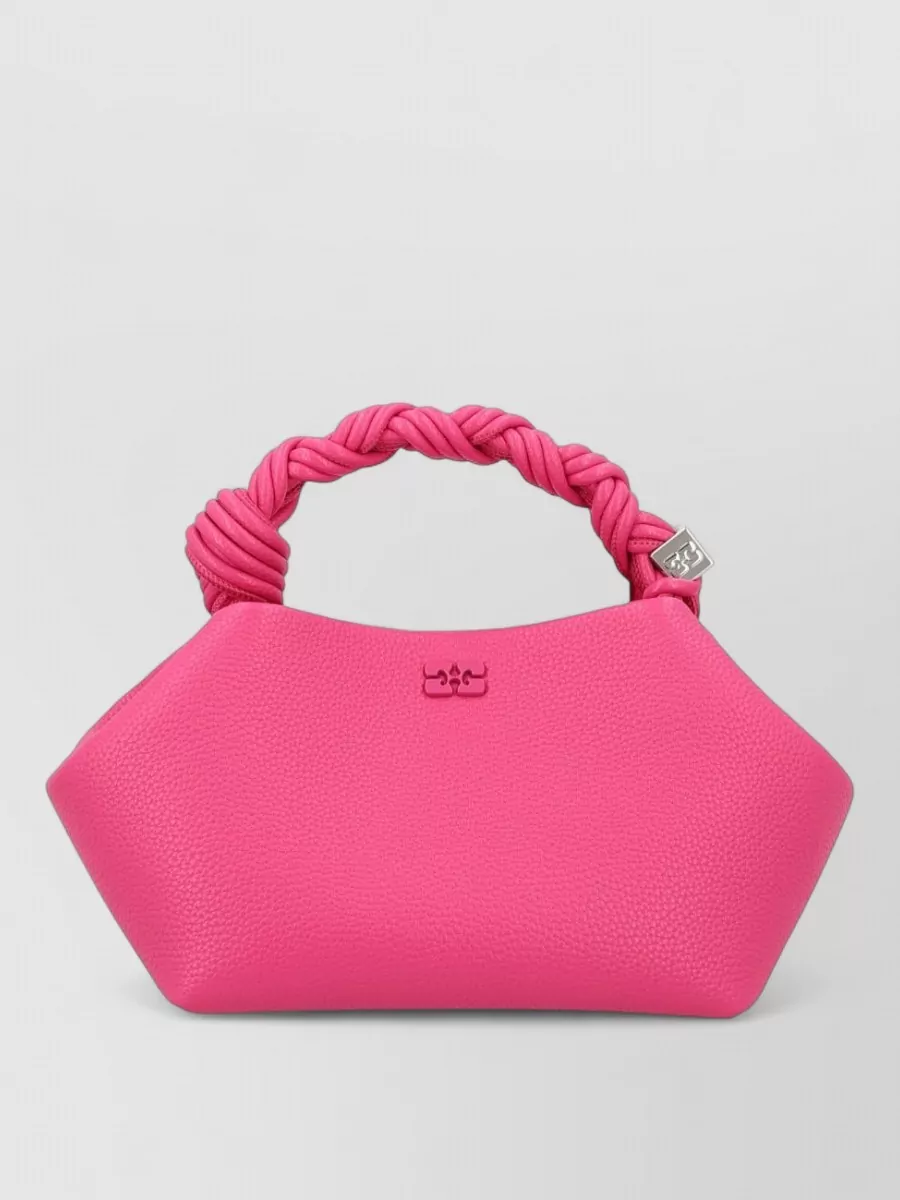 Ganni Tote Bag Structured Shape Twisted Handle