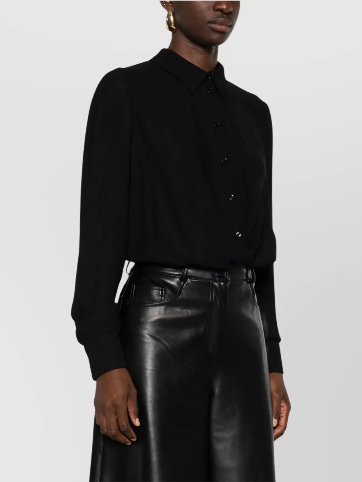 Elisabetta Franchi Body Shirt With Collared Neck And Long Sleeves