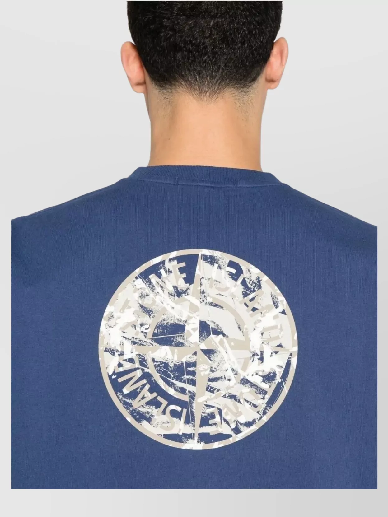 Stone Island Camouflage Print Cotton T-Shirt
