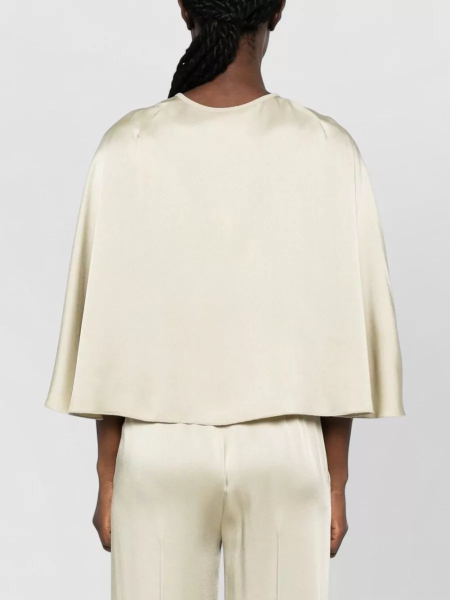 Forte Forte Satin Short-Sleeve Cape Jacket