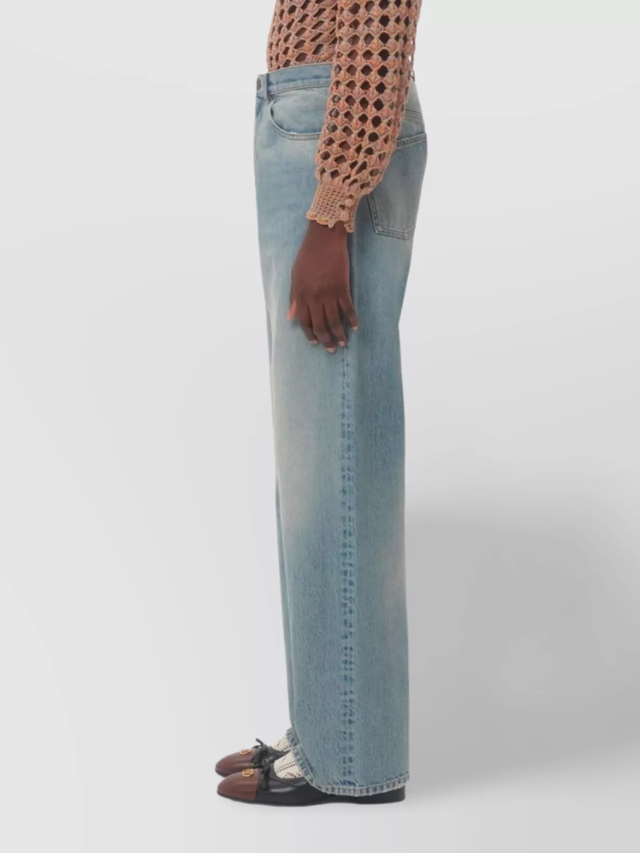 Valentino Garavani Straight Trousers With Belt Loops And Five Pockets