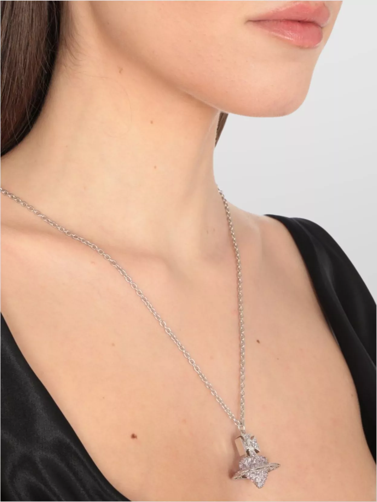 Vivienne Westwood Orb Pendant Silver Brass Necklace Chain Link