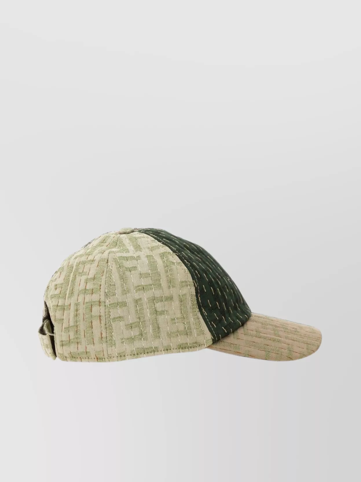 Fendi Patchwork Design Baseball Hat With Logo