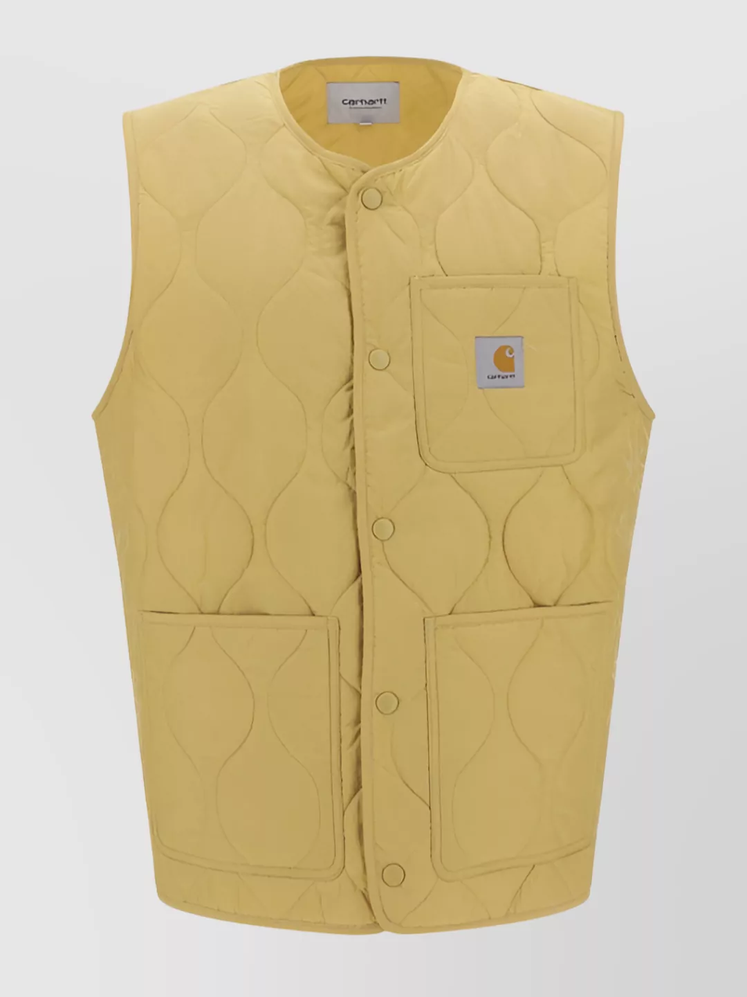 Shop Carhartt Quilted Monochrome Sleeveless Vest With Stand Collar