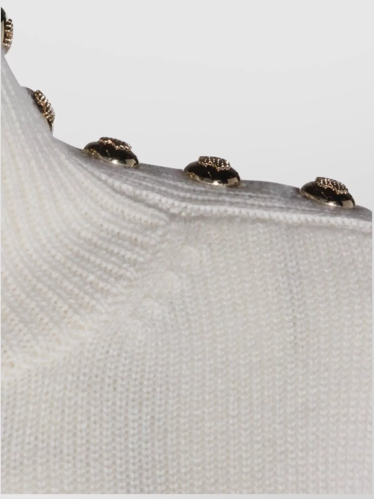 Kujten Striped Knitwear With Button Detail And High Neck