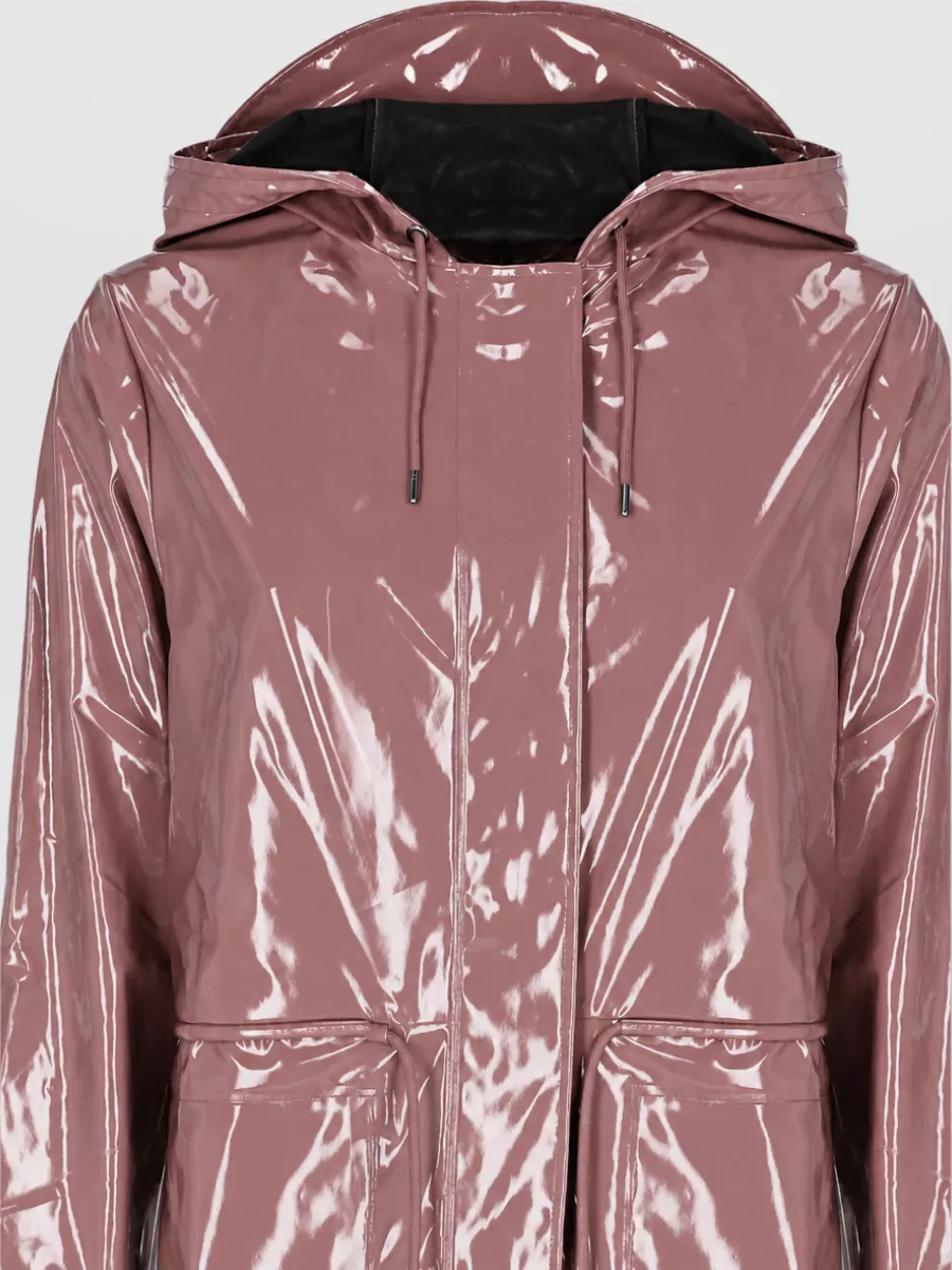 Rains Hooded Drawstring Raincoat