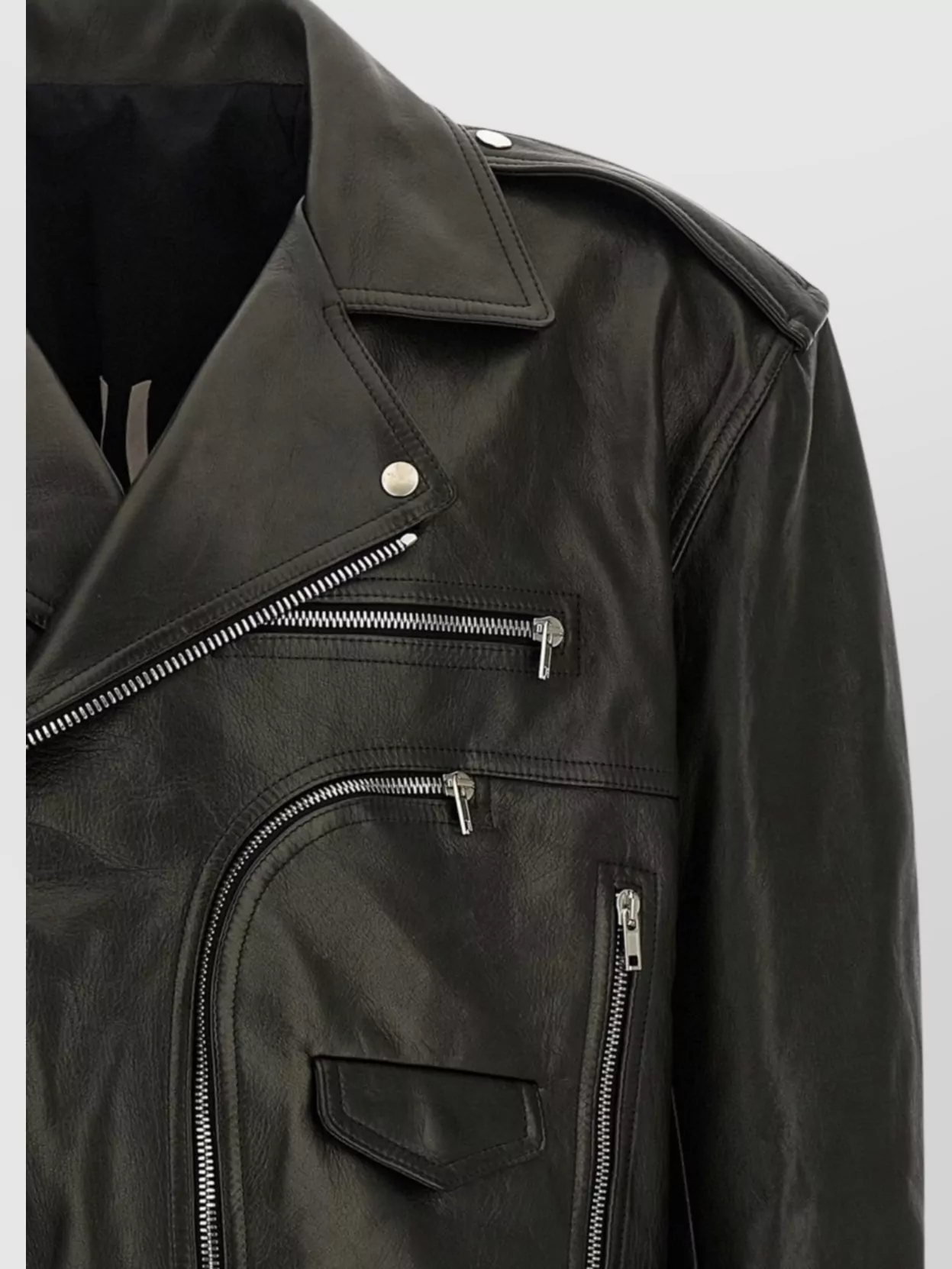 Rick Owens Jumbo Bauhaus Stooges Biker Jacket In Black