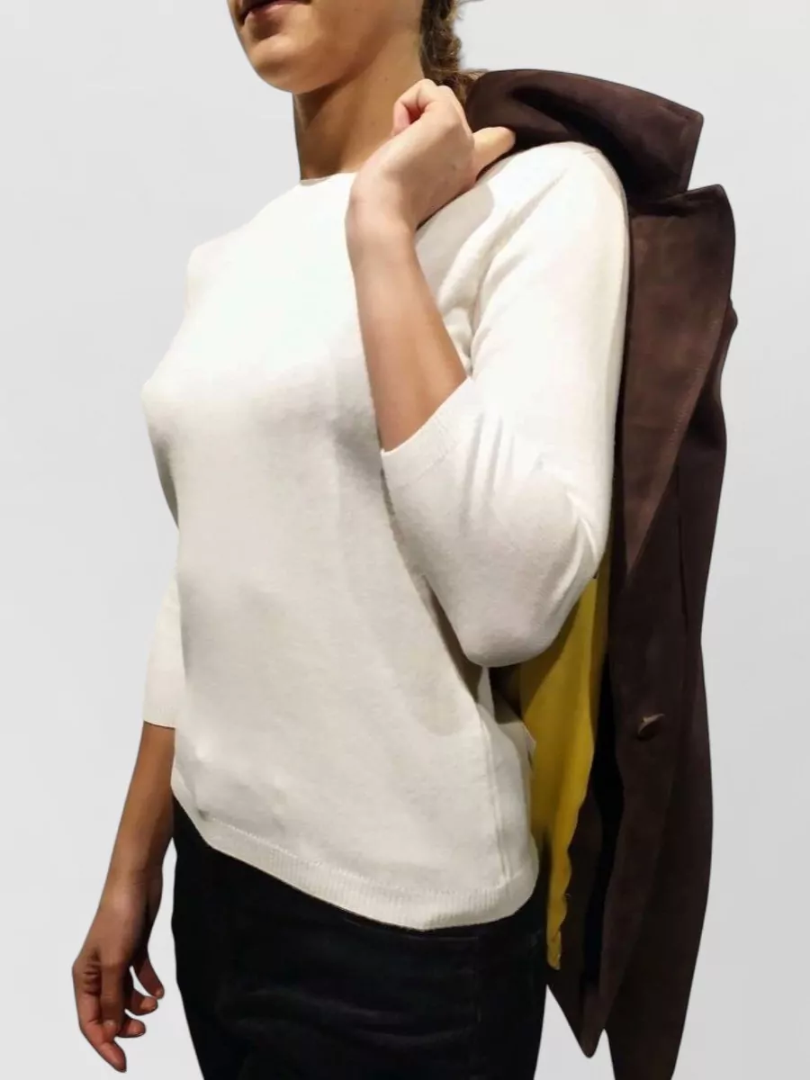 La Rose Cashmere 3/4-Sleeve Sweatshirt