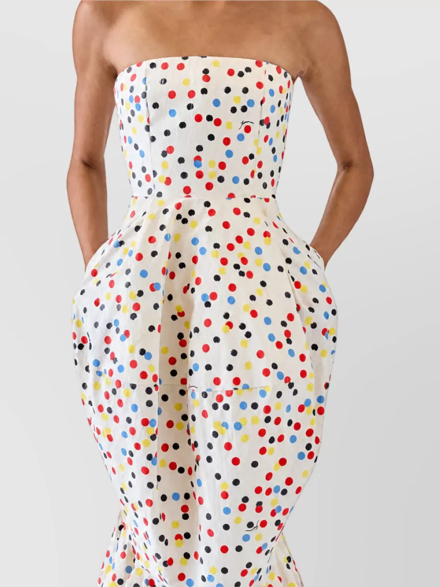 Jacquemus Printed Bustier Midi Dress