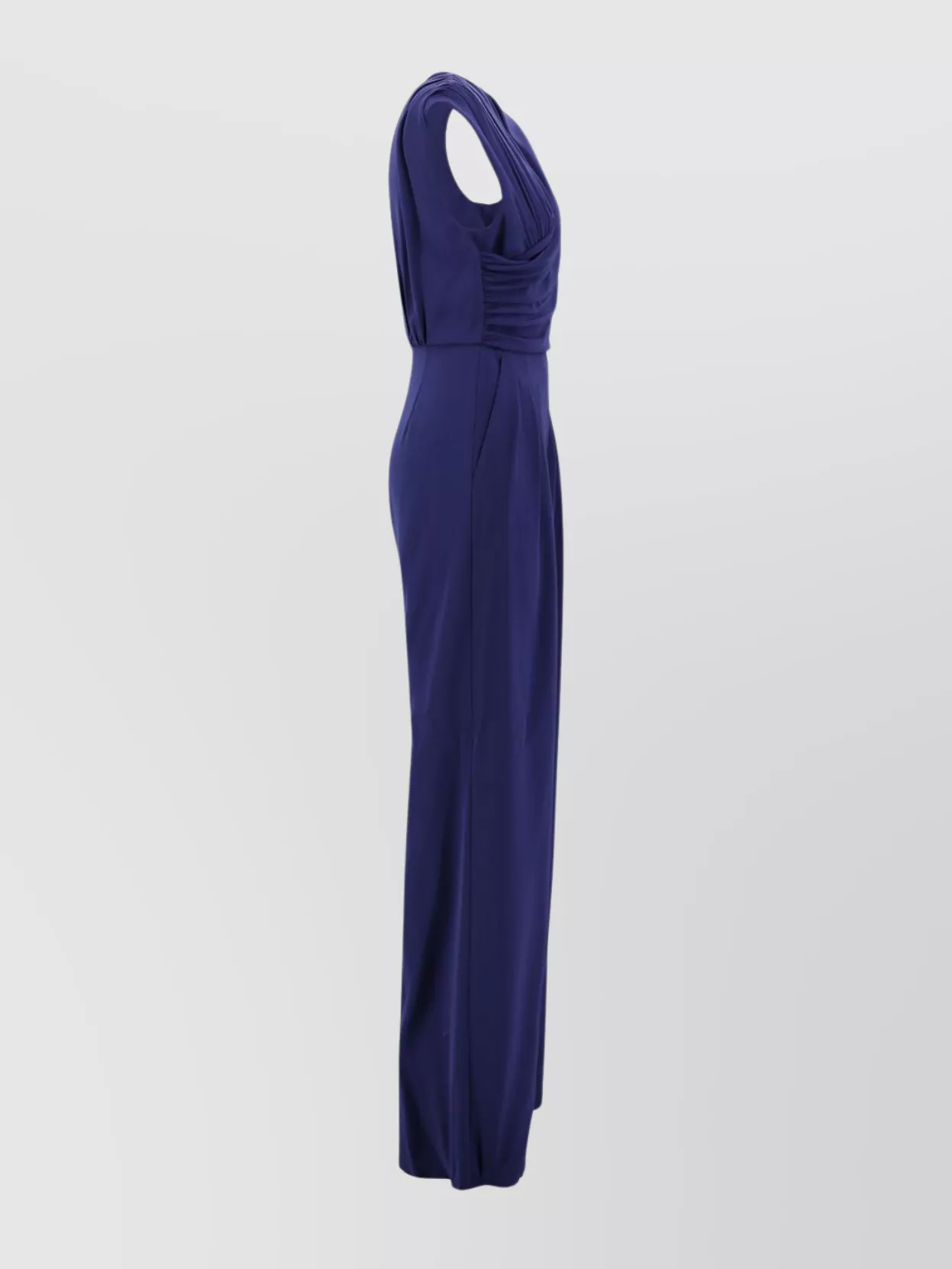 S Max Mara Draped Cady Jumpsuit Embroidered Belt