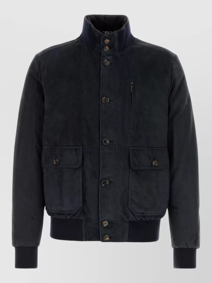 Moorer suede down puffer jacket