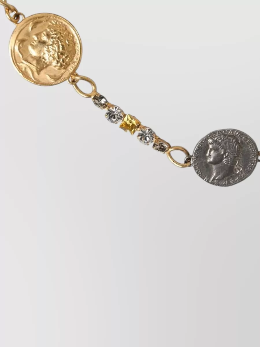 Dolce&Gabbana Crystal Embellished Chain Belt