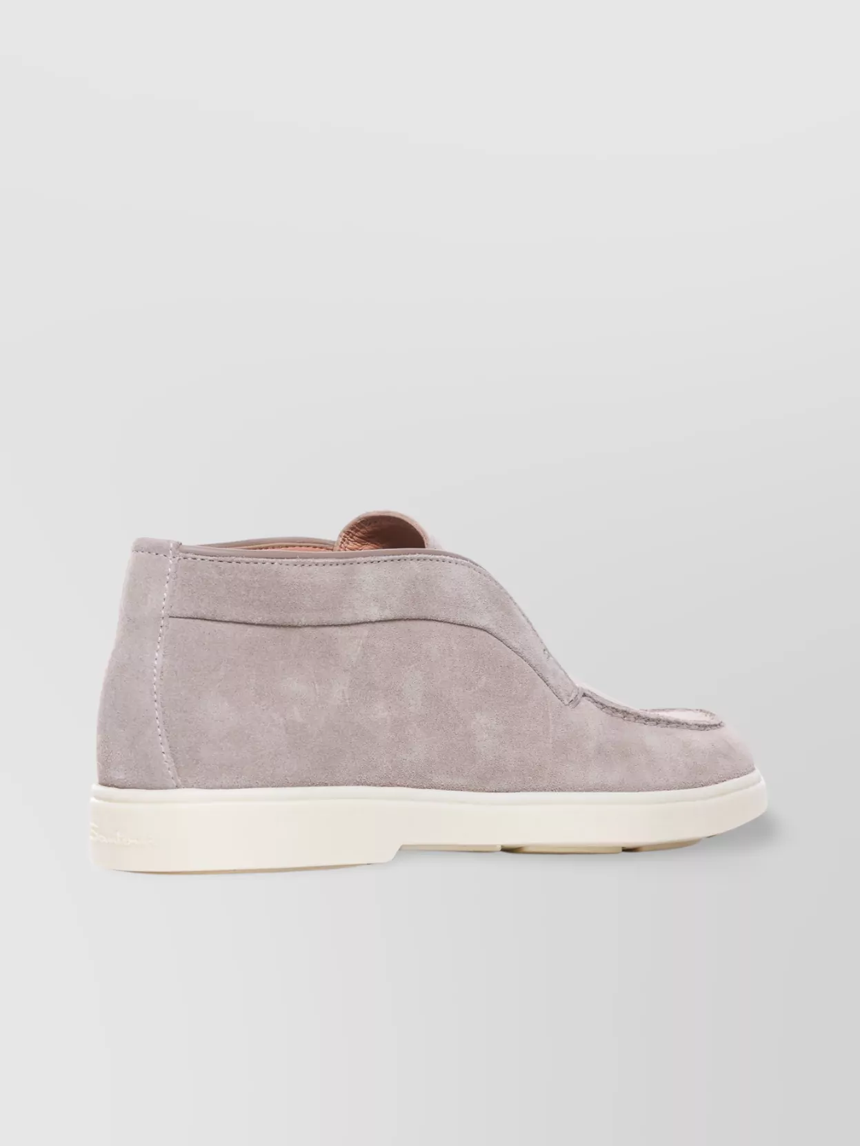 Santoni Suede Desert Ankle Boots With Rubber Sole