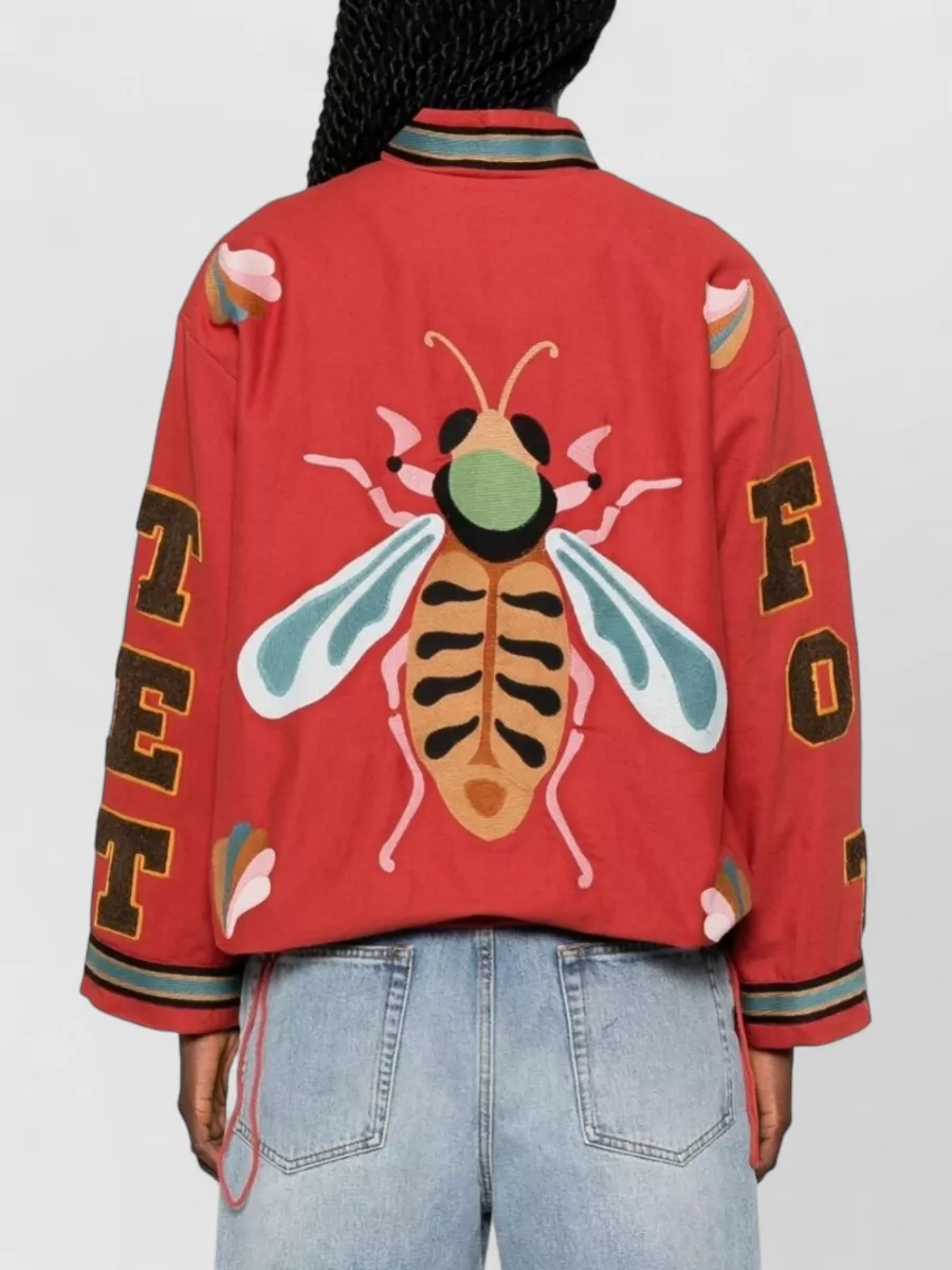 Front Street Embroidered Bomber Jacket