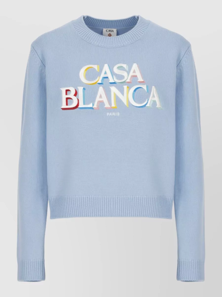 Casablanca wool ribbed crewneck sweater