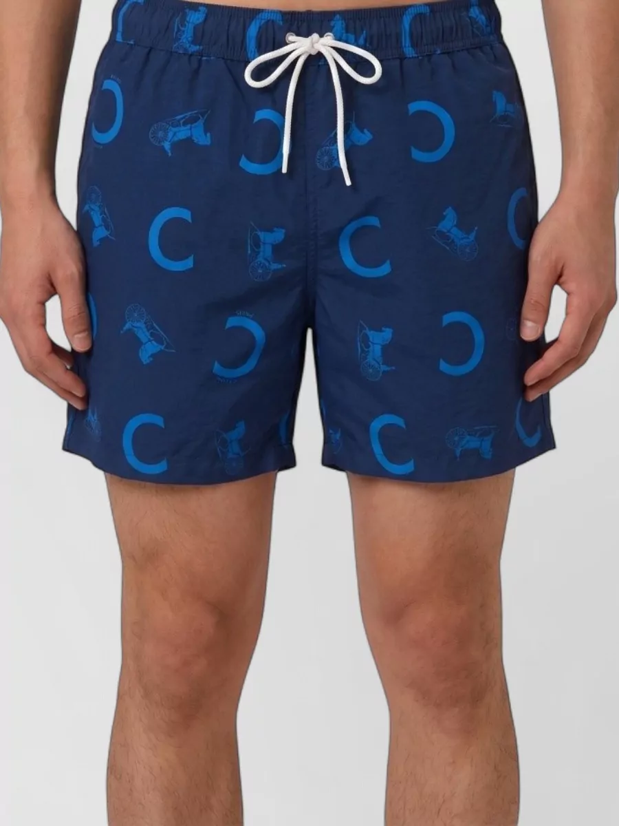 Celine Printed Mid-Rise Swim Shorts