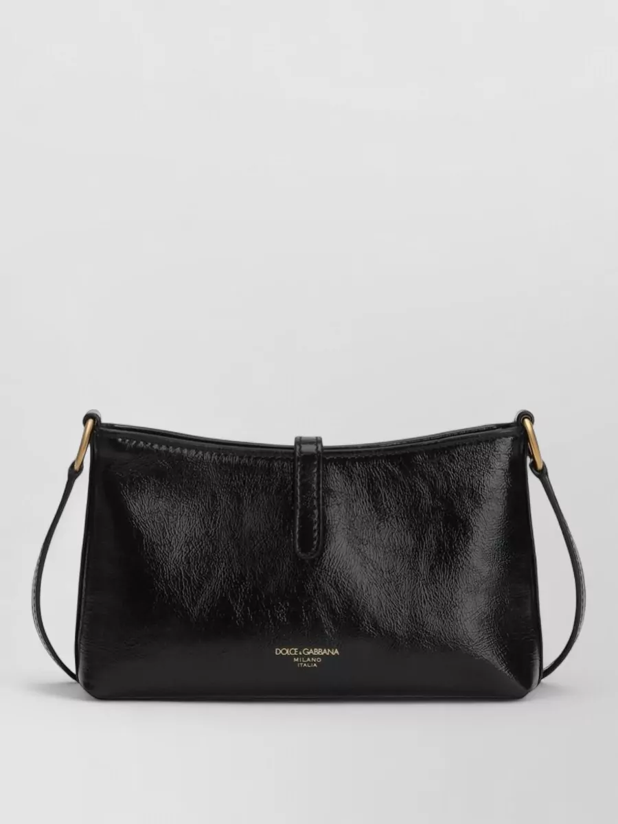 Dolce&Gabbana Calfskin Shoulder Bag Front Lock Detail