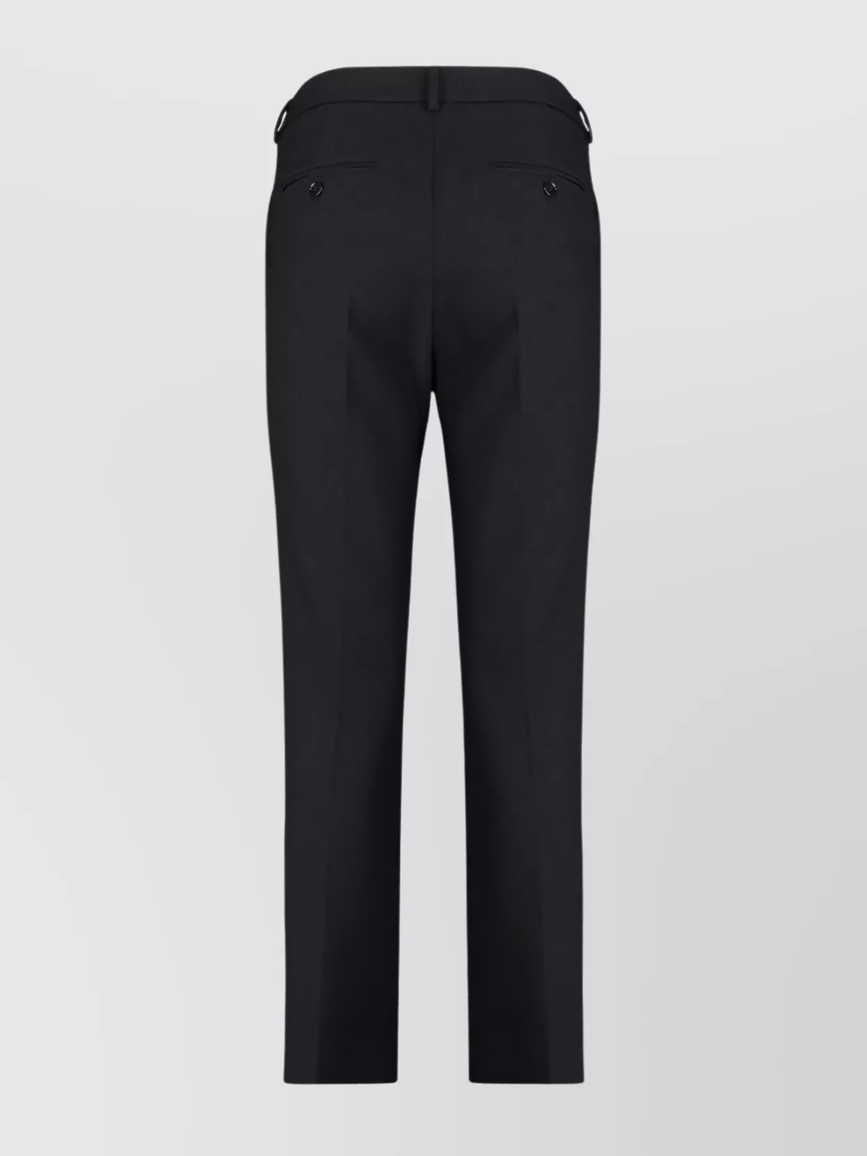 Weekend Max Mara Straight-leg Trousers With Ruffled Accents And Pockets In Black