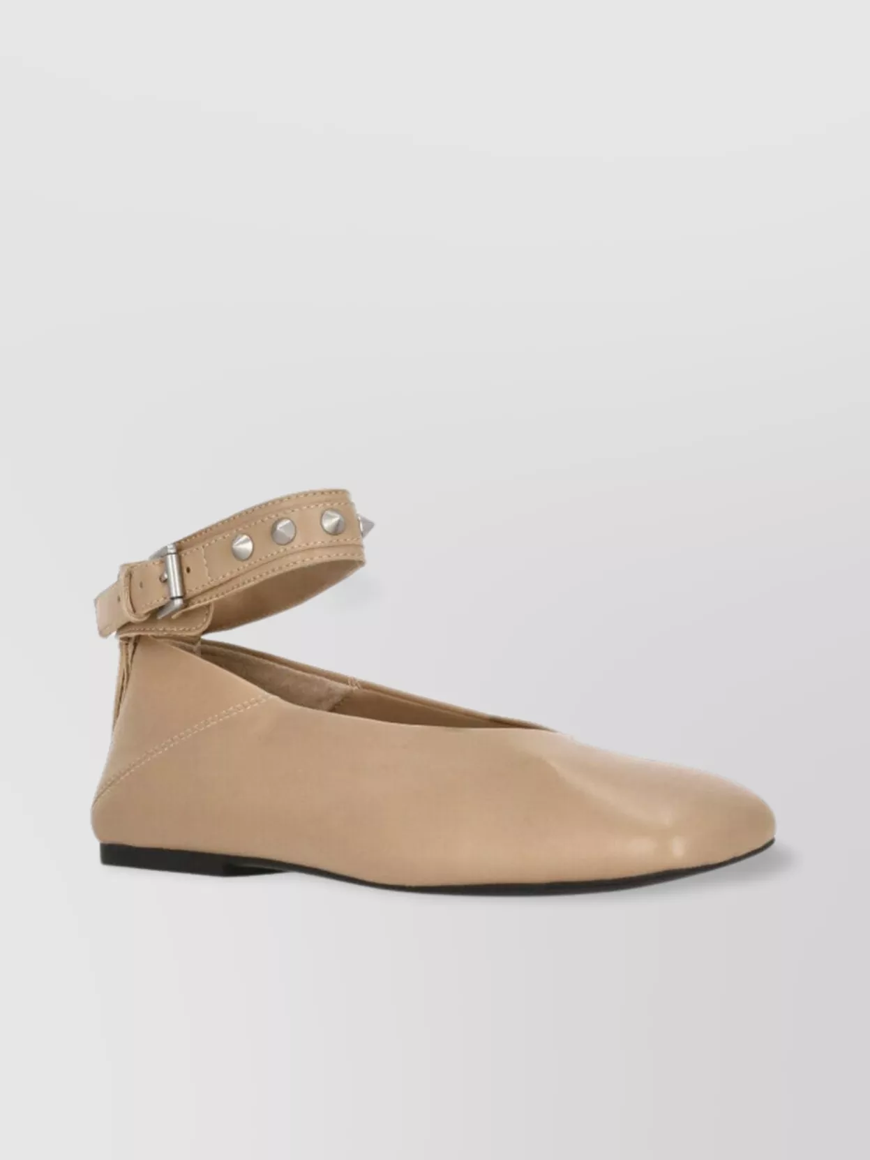 Ash Women's Lace-Up Leather Shoes With Studded Squared Toe