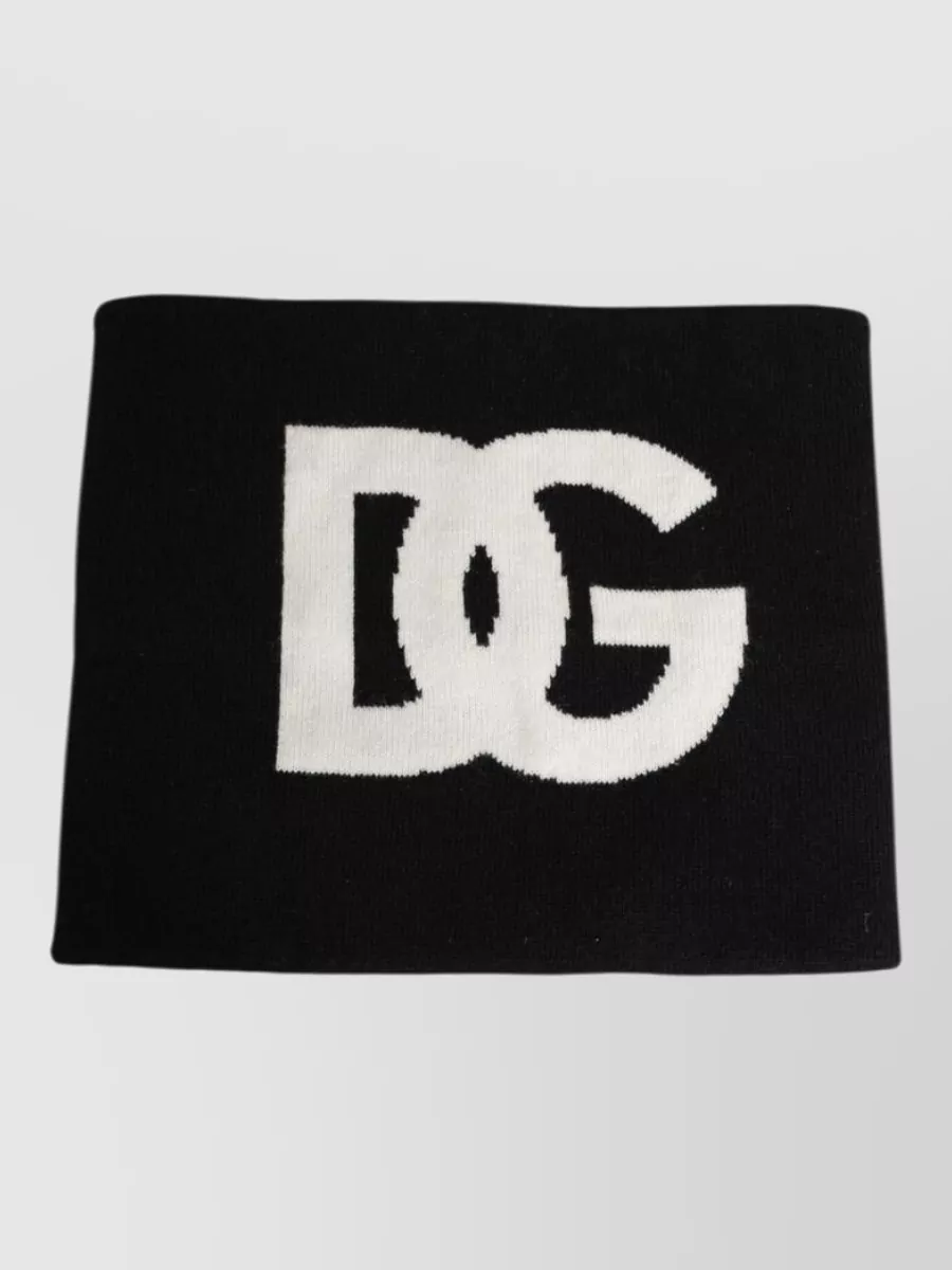 Dolce&Gabbana cashmere knitted logo scarf