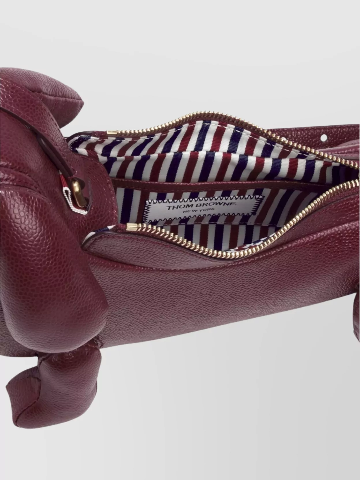 Shop Thom Browne Hector Pebbled Leather Shoulder Bag