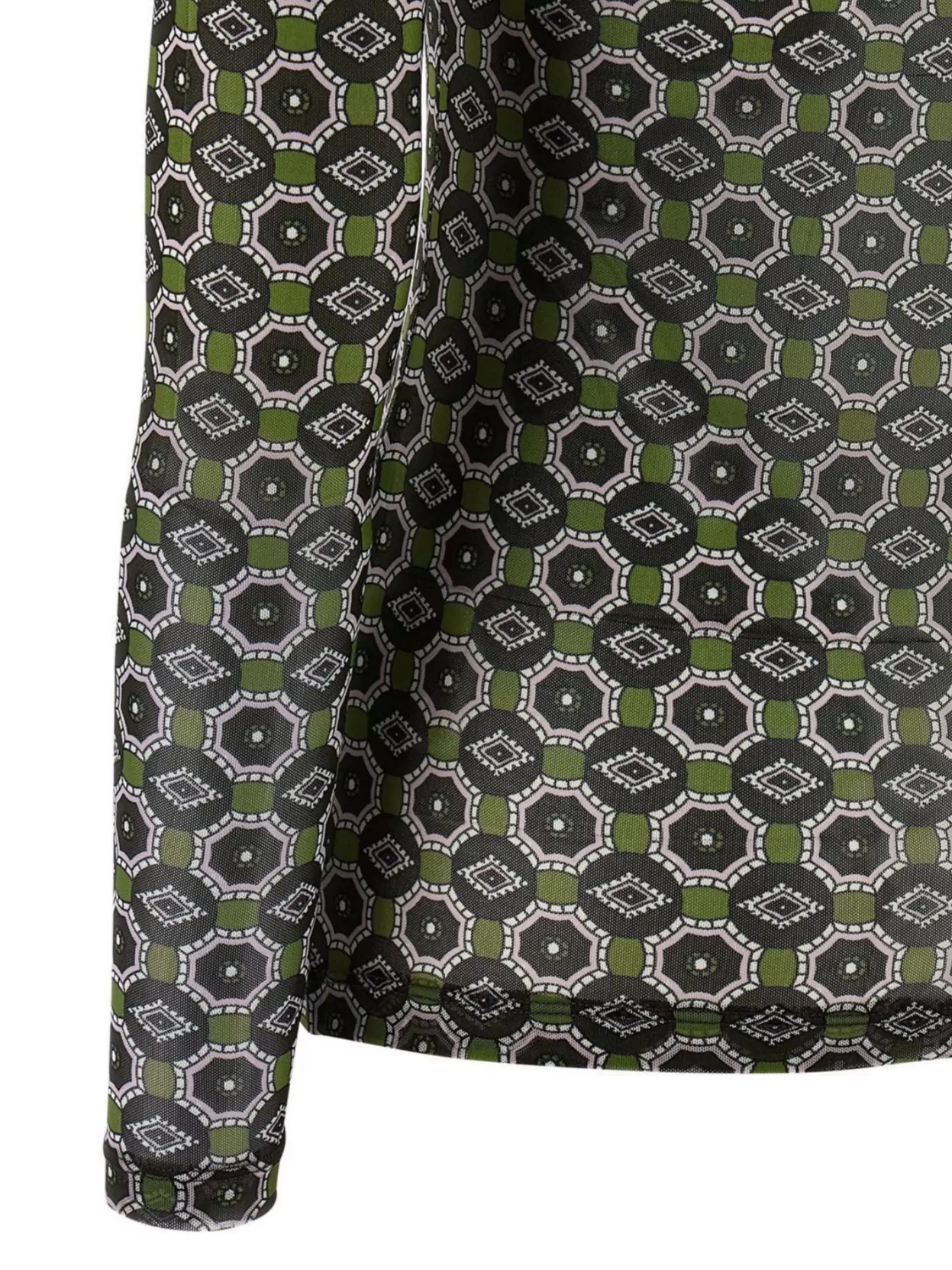 Dries Van Noten Geometric Pattern Turtleneck Long Sleeve Sweater