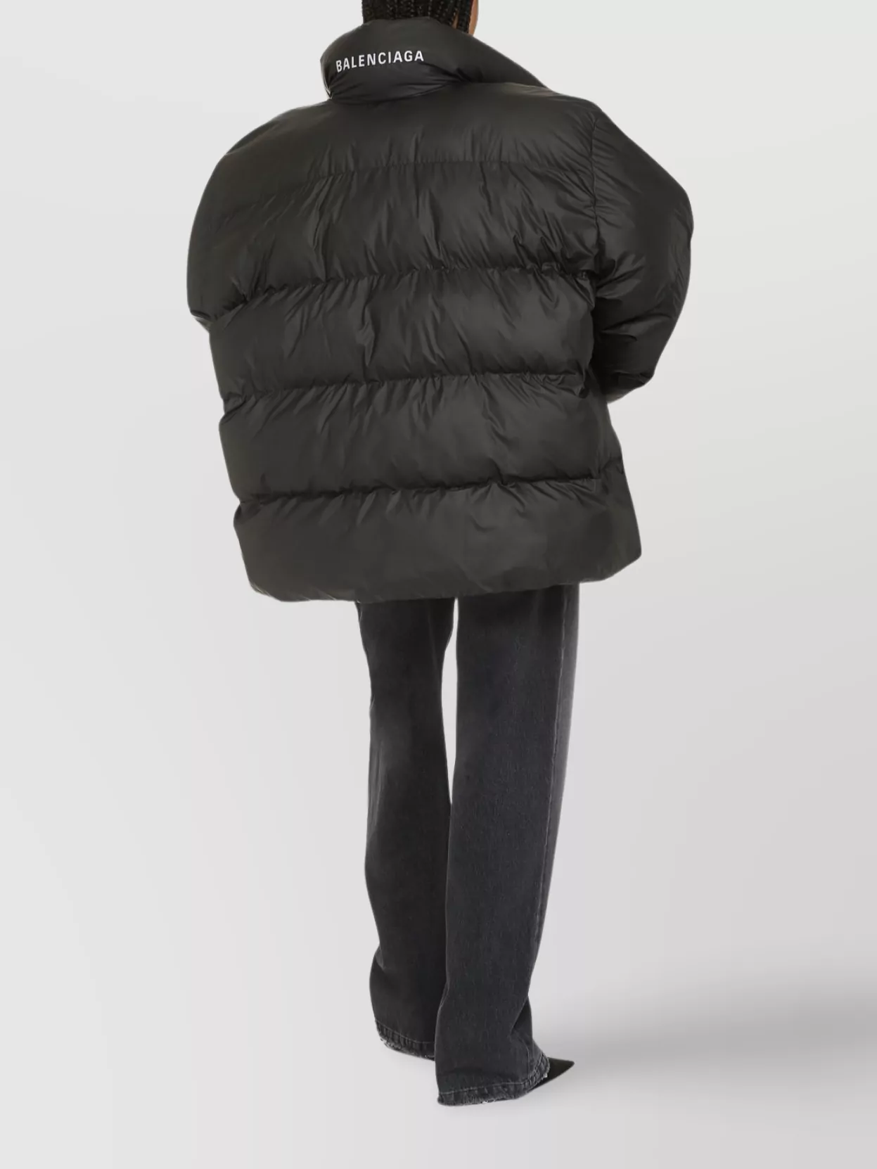 BALENCIAGA OVERSIZED PUFFER JACKET WITH STAND UP COLLAR