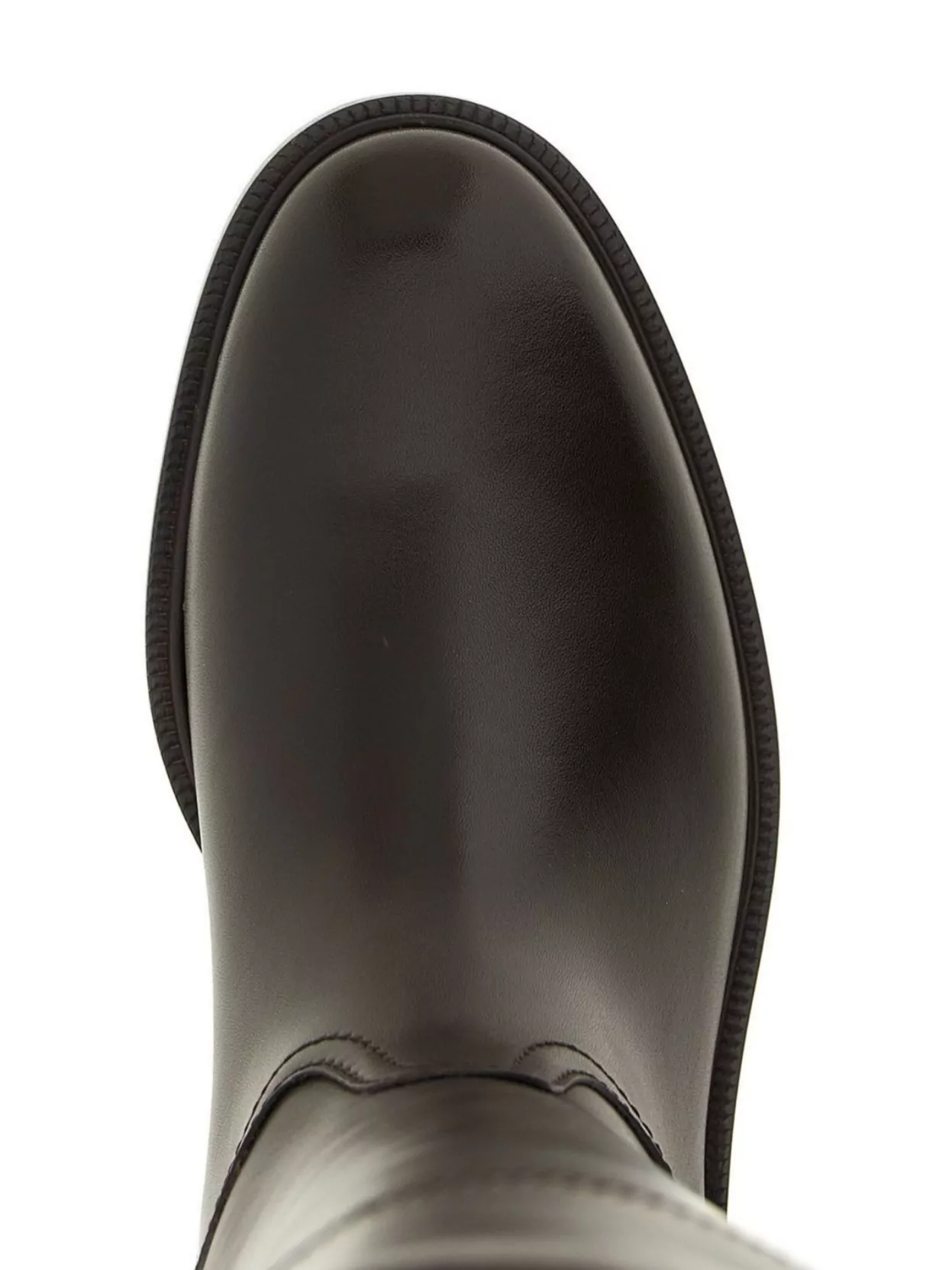 Brunello Cucinelli Knee-high Leather Monile Pull Tab Boots In Black